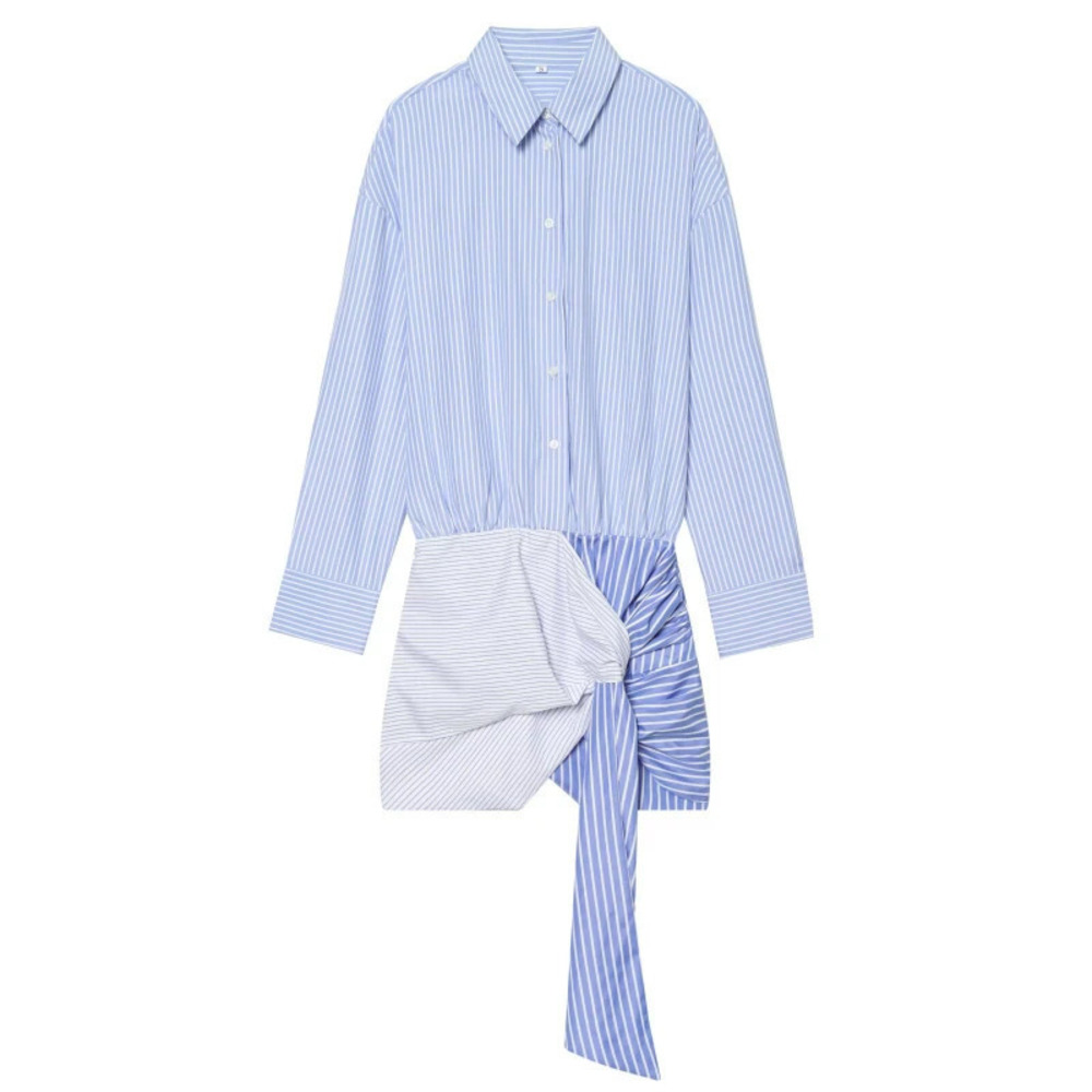 ZARA Chic Versatile Shirt Dress with Knot